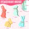 4 Pcs Easter Bunny Table Wooden Signs Bunny Shaped Farmhouse Decor Spring Rabbit Wood Tabletop Decorations Easter Rabbit Dining Room Table Decor Sign with Rope(Cute)